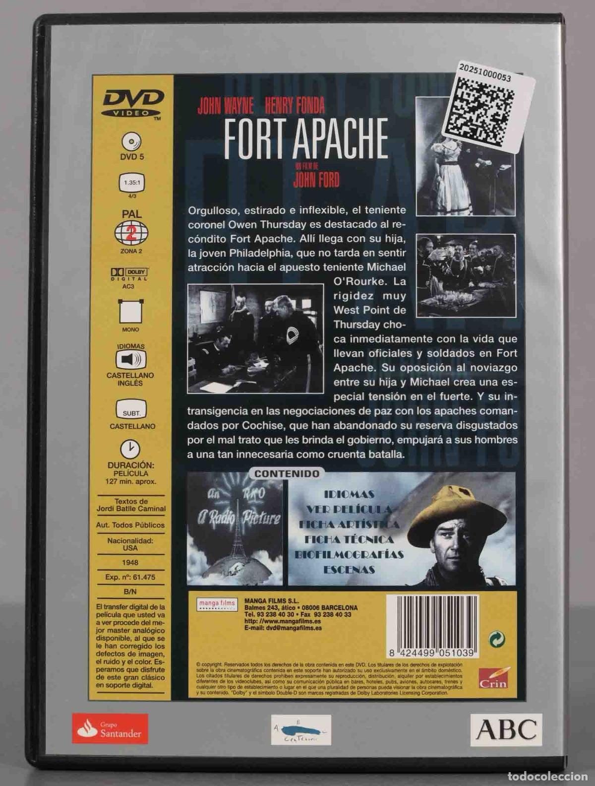 Cine: DVD. FORT APACHE. FORD - Foto 2