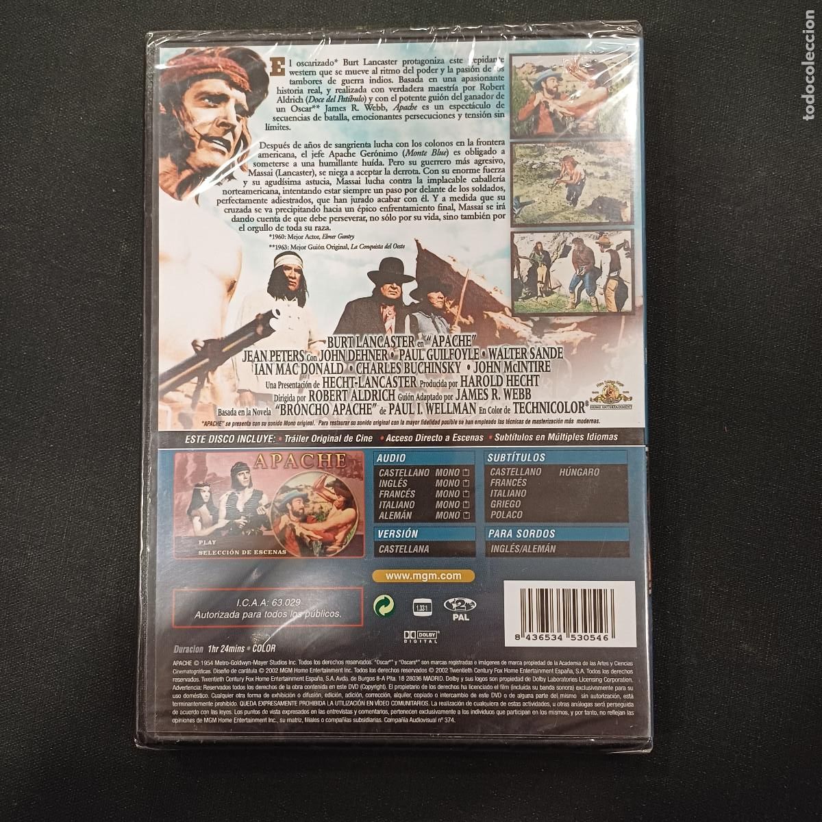 Cine: APACHE/BURT LANCASTER/DVD PRECINTADO&iexcl;&iexcl;. - Foto 2