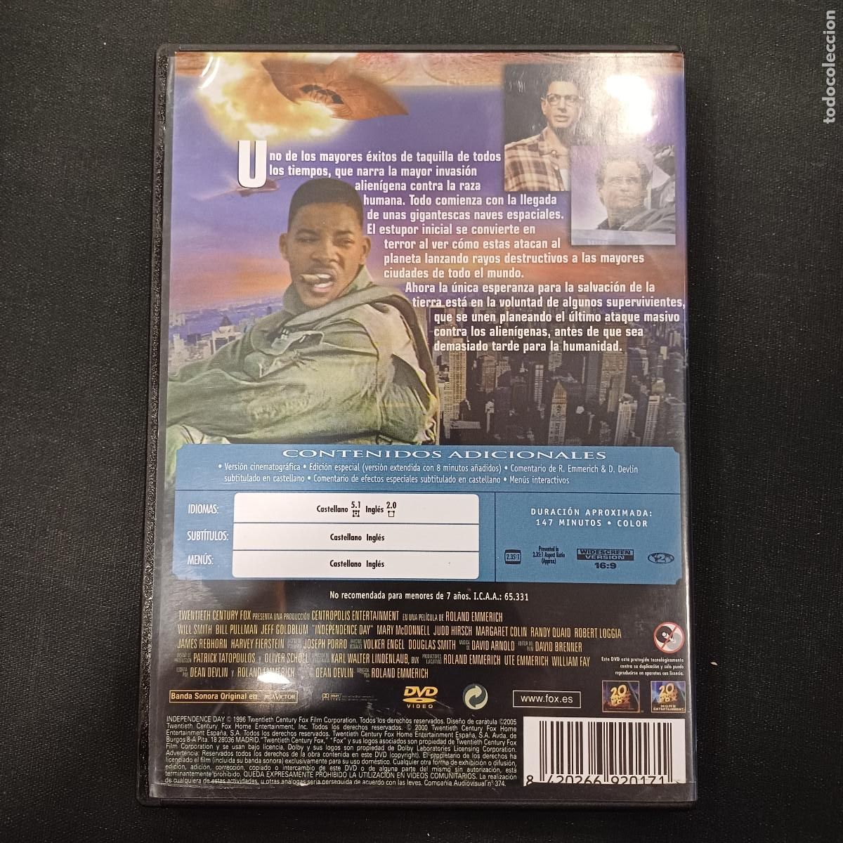 Cine: INDEPENDENCE DAY/DVD. - Foto 3