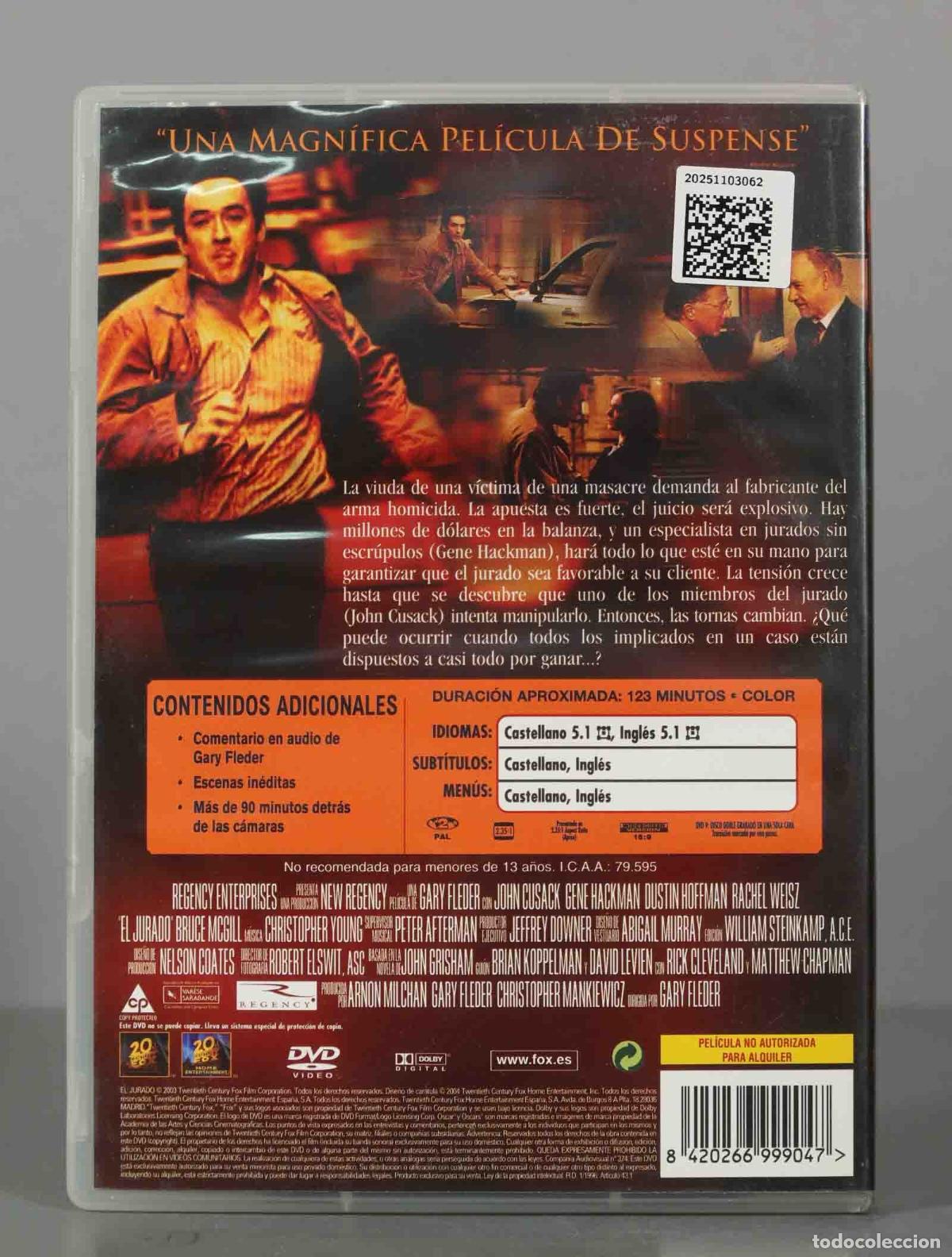 Cine: DVD. EL JURADO. C&Uacute;SACK - Foto 2