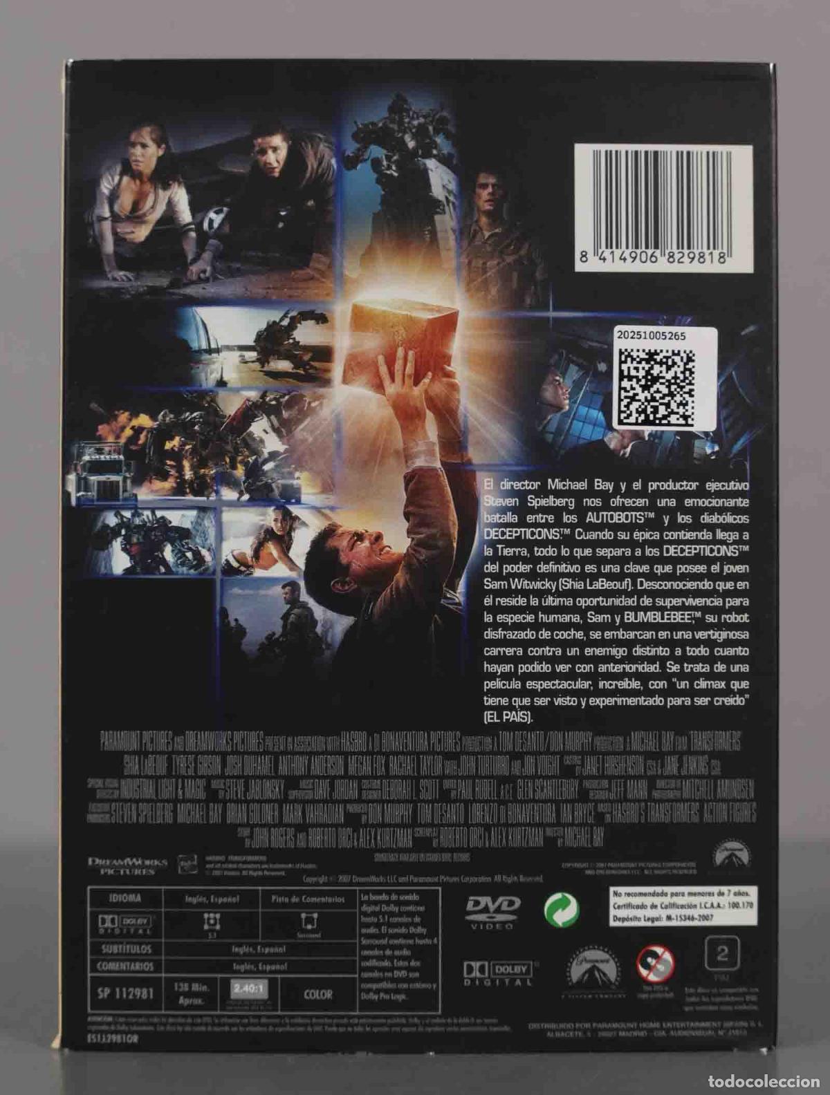 Cine: DVD. TRANSFORMERS. BAY. - Foto 2