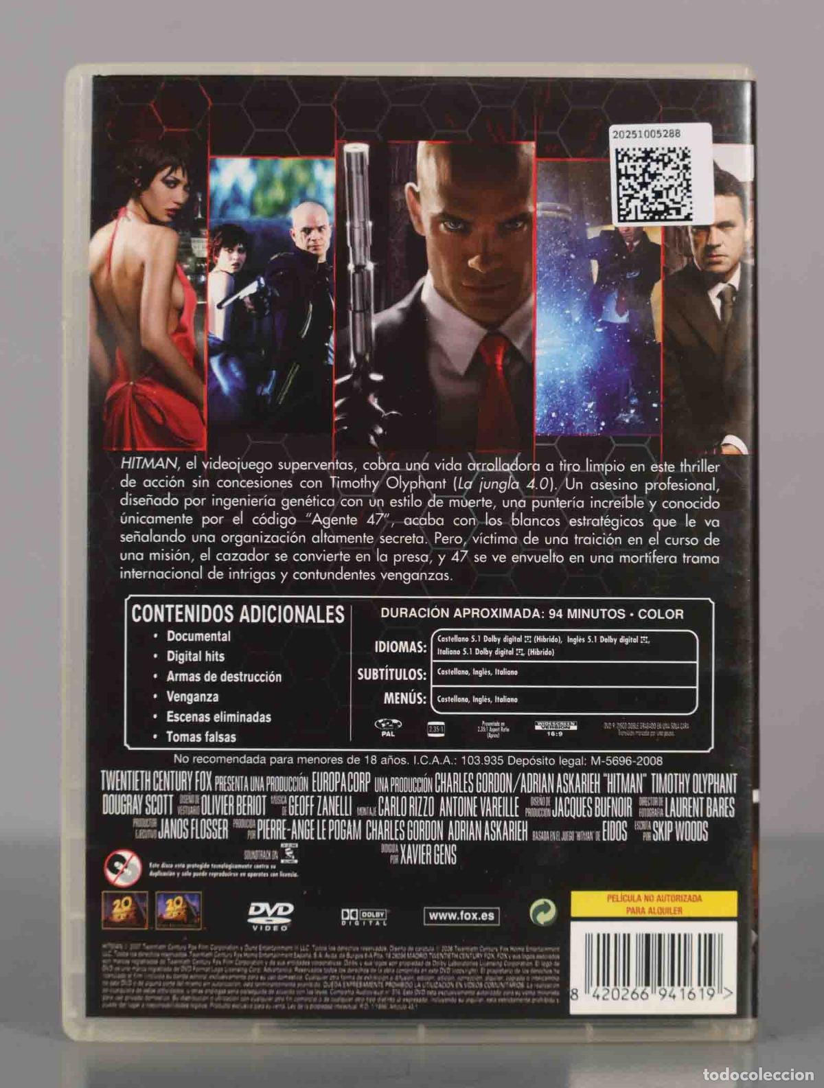 Cine: DVD. HITMAN. VERSION EXTENDIDA. - Foto 2