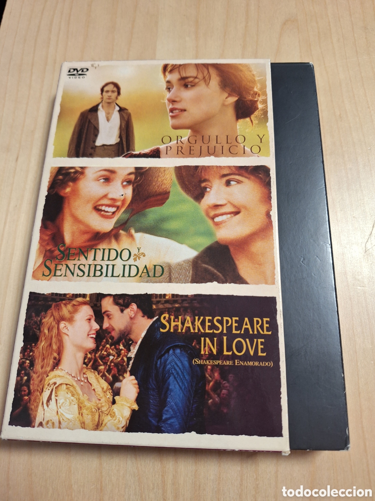 Cine: RD42 psck orgullo y prejuicio / sentido y sensibilidad / Shakespeare in love DVD SEGUNDAMANO