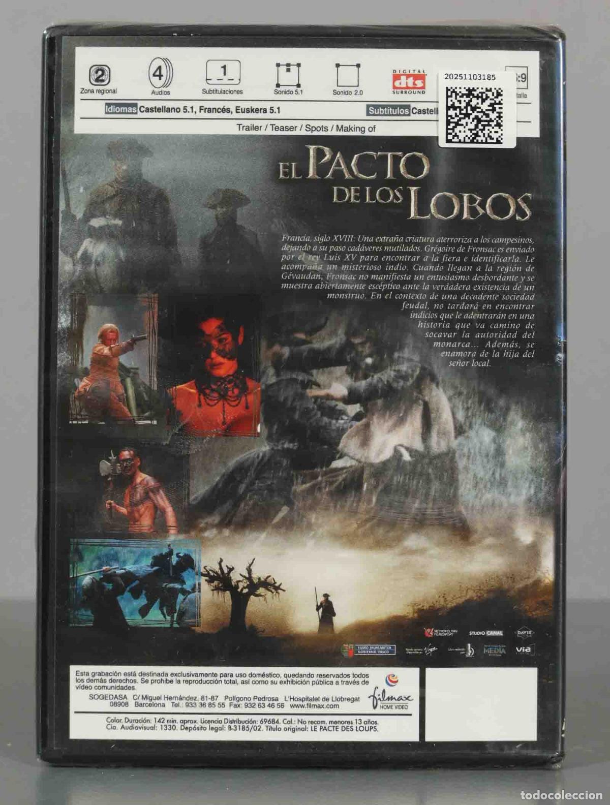 Cine: DVD. EL PACTO DE LOS LOBOS. PRECINTADO - Foto 2