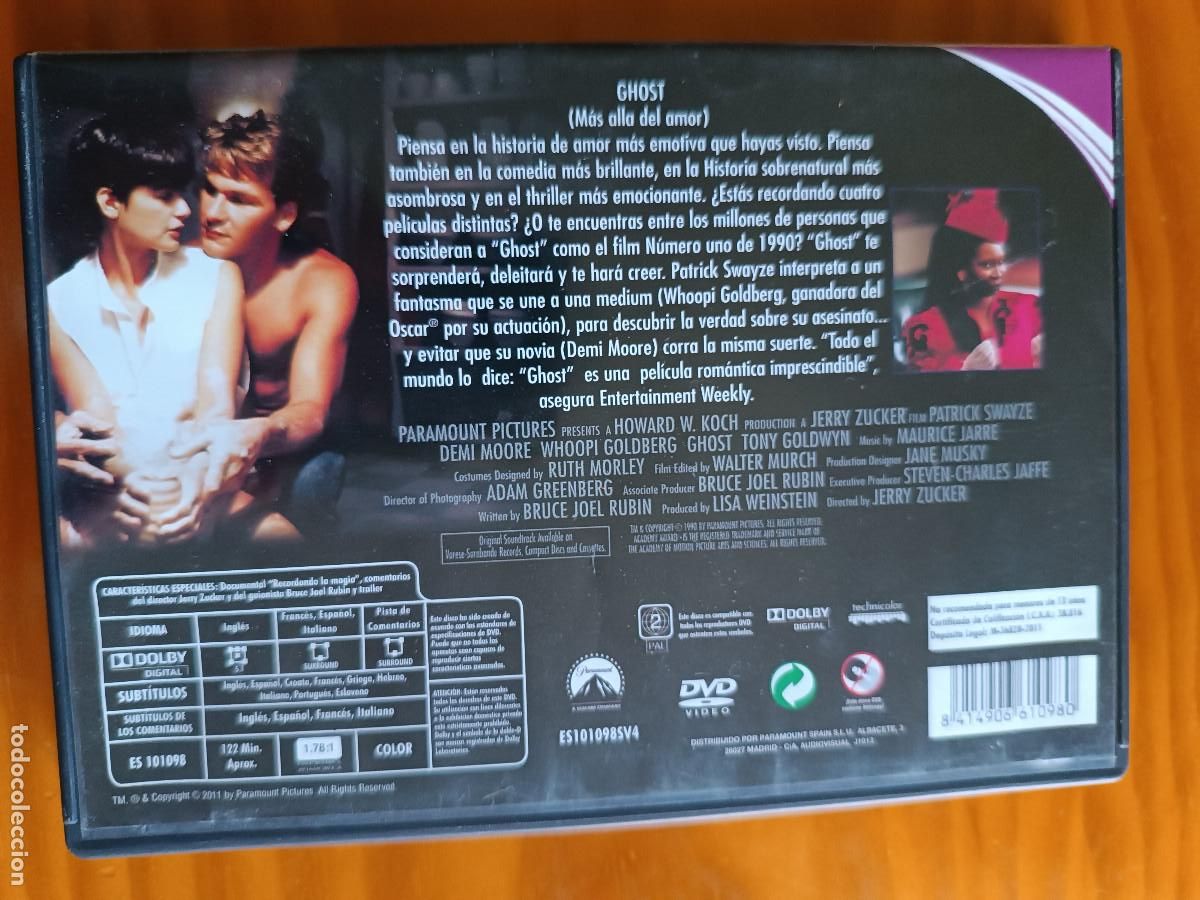 Cine: GHOST (PATRICK SWAYZE, DEMI MOORE) DVD - Foto 2