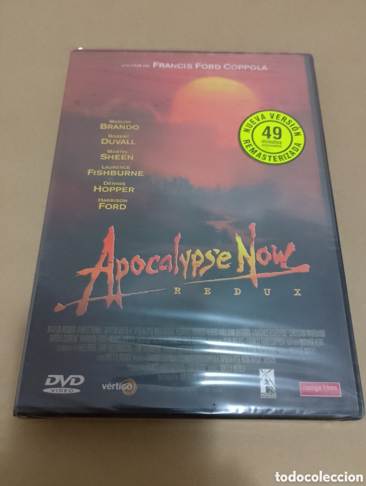 Kino: Dvd. Apocalypse Now. Redux. Remasterizado. Precintado. Influye 49 minutos extra de metraje.