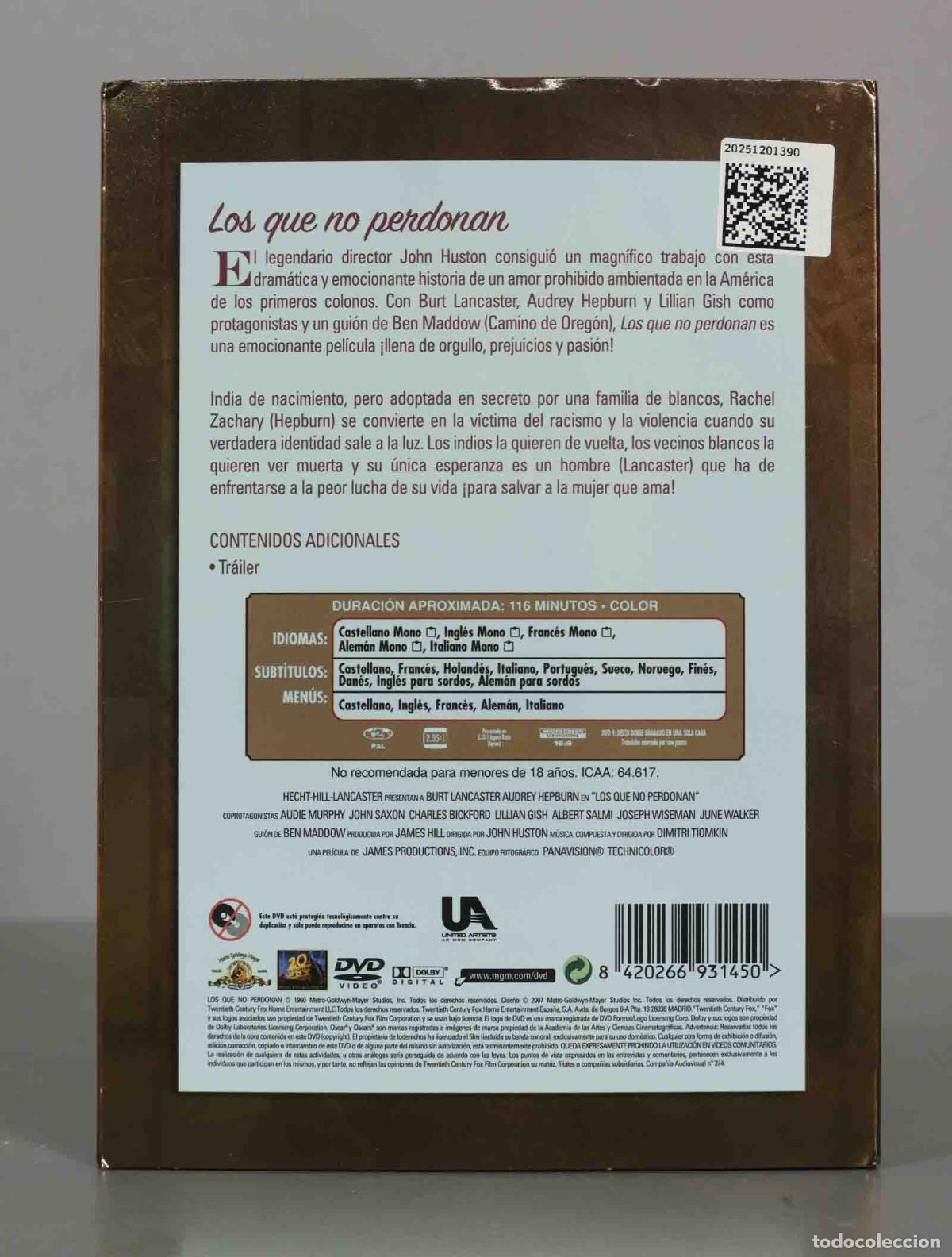 Cine: DVD. LOS QUE NO PERDONAN. - Foto 2