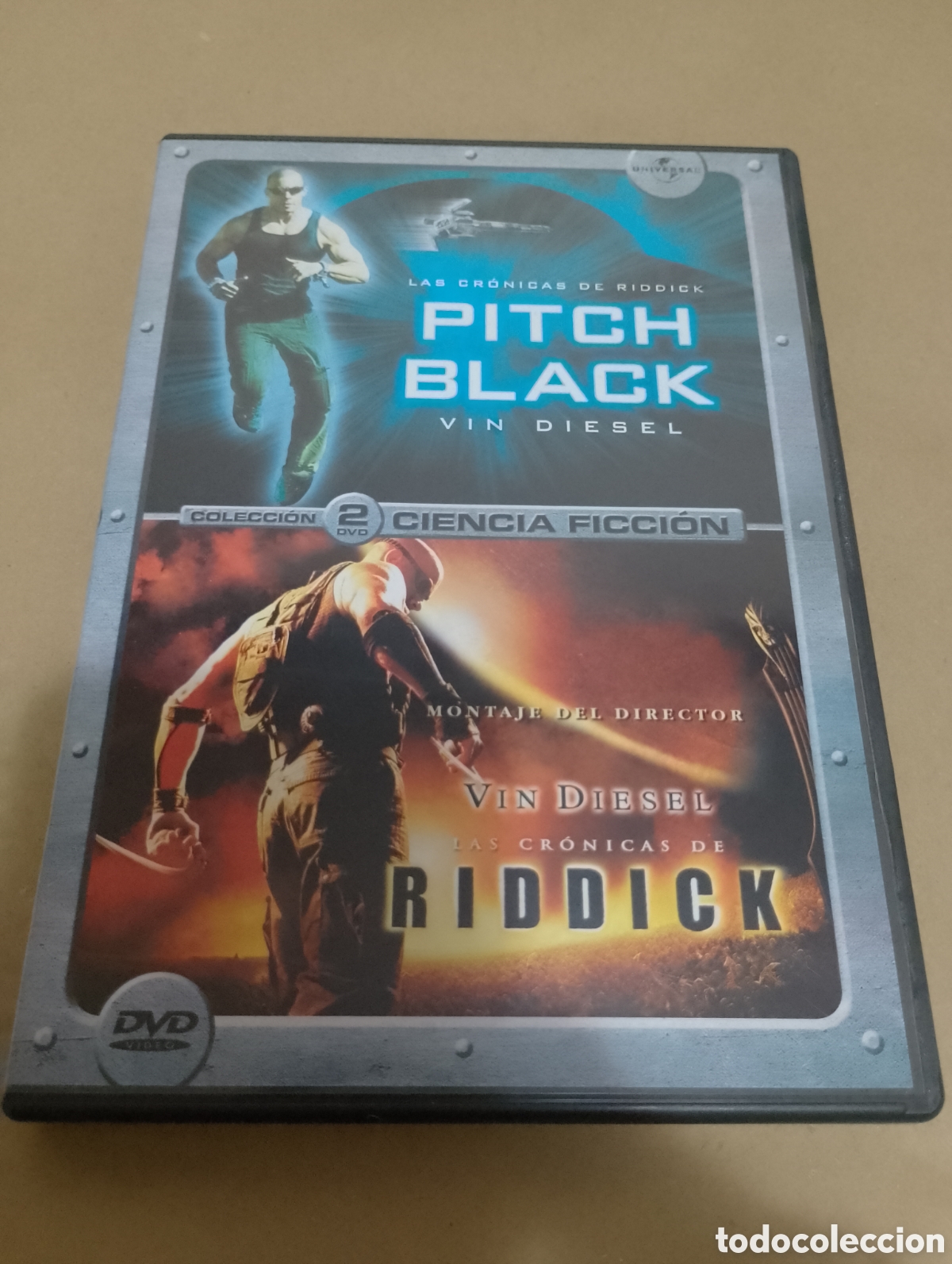 Cinema: 2 dvds. Pitch Black + Las cr&oacute;nicas de Riddick. Con Vin Diesel.