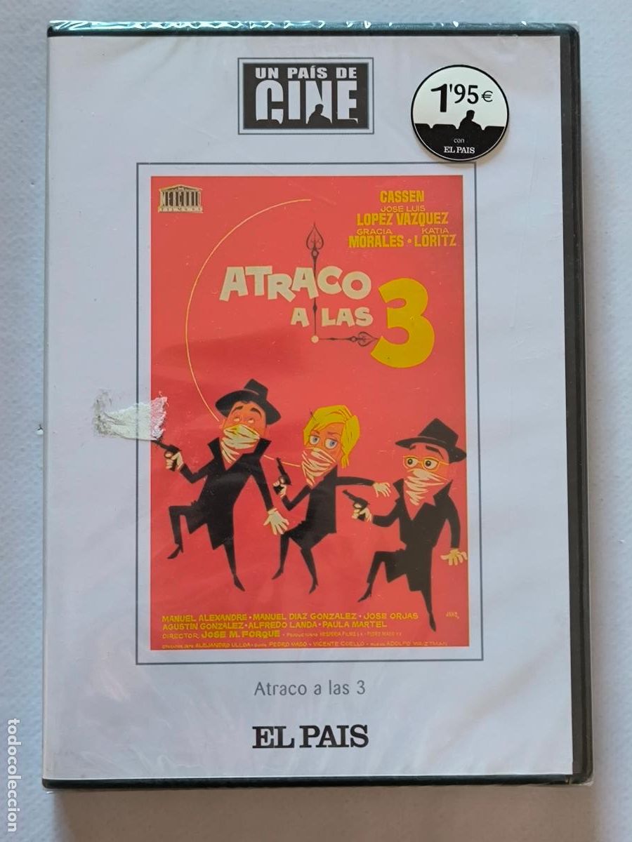 Cinema: DVD ATRACO A LAS 3 - EL PAIS N&ordm; 9 - NUEVO, PRECINTADO (288)