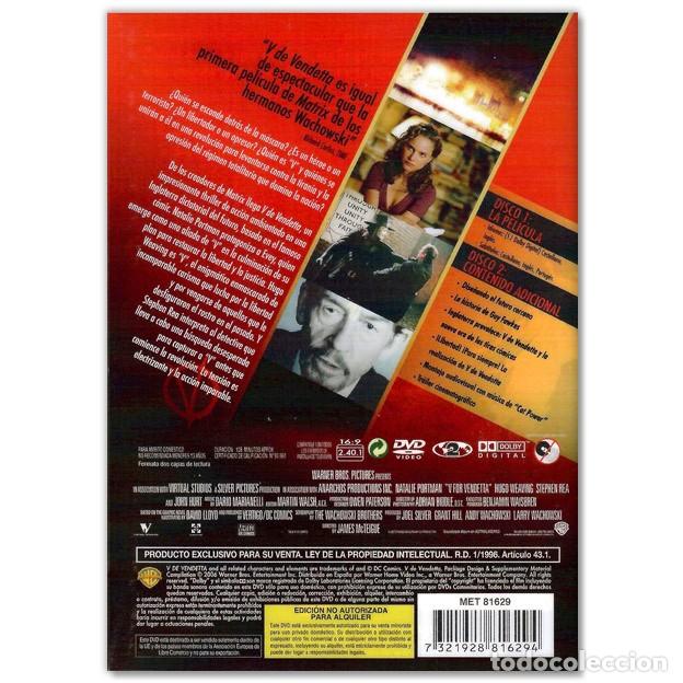 Cine: V DE VENDETTA DVD (Sci-Fi, Acci&oacute;n) - Foto 2