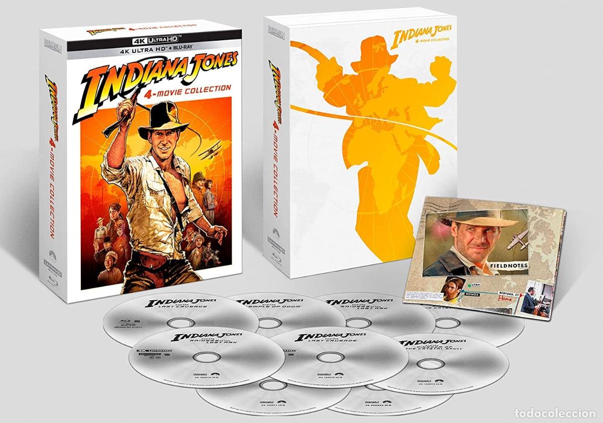 Cine: Colecci&oacute;n Indiana Jones (4 discos 4K UHD + 5 discos Blu-ray)