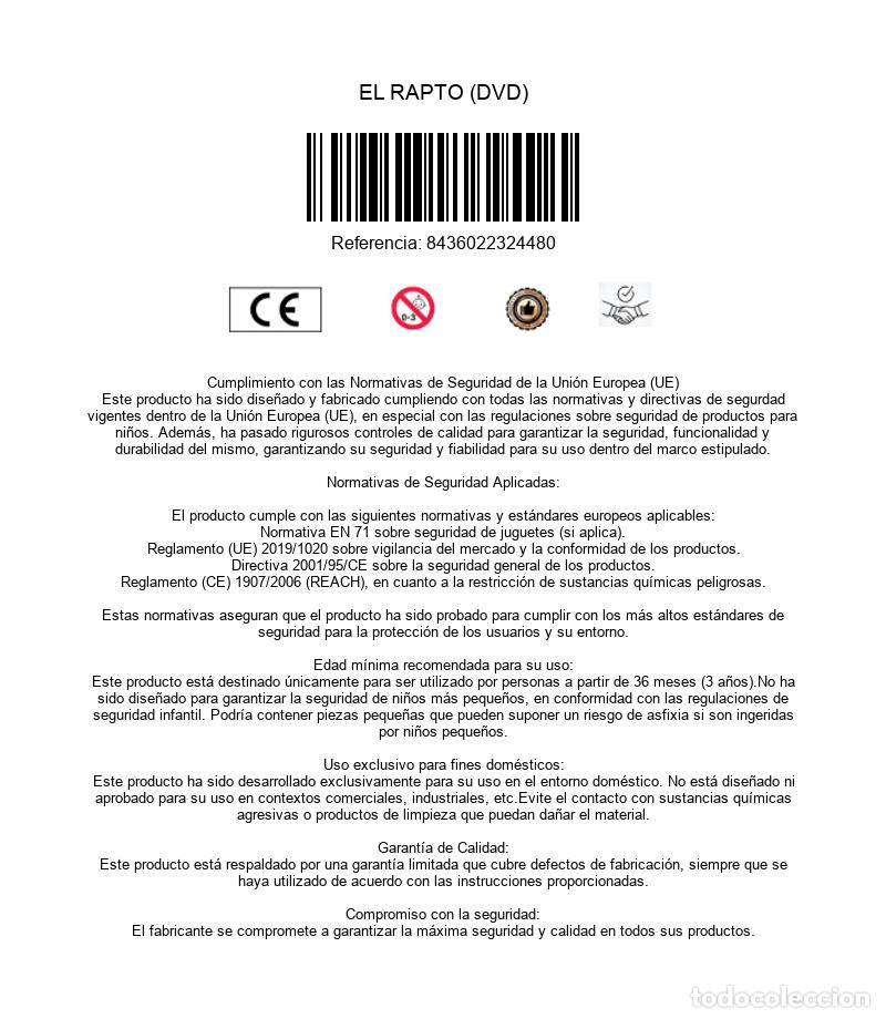 Cine: EL RAPTO (DVD) - Foto 3