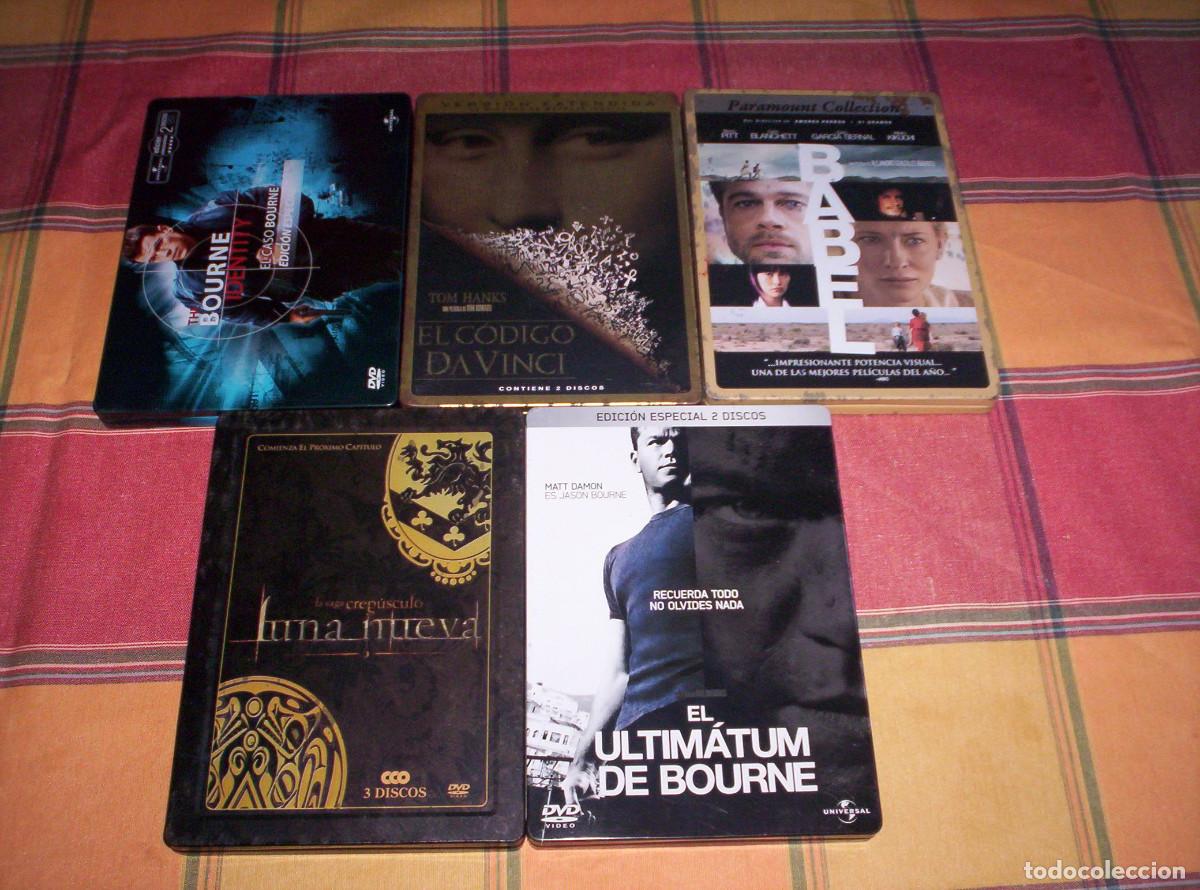 Cine: Pack liquidacion 5 dvds edicion caja metalica ( Crepusculo, Bourne, Babel, Da Vinci...)