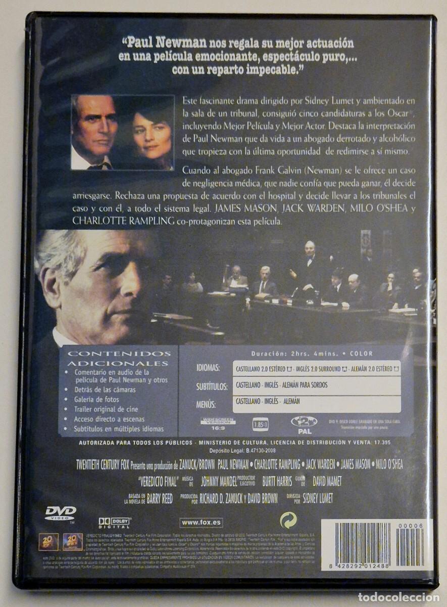 Cine: Veredicto final - Sidney Lumet (1982) DVD - Foto 2