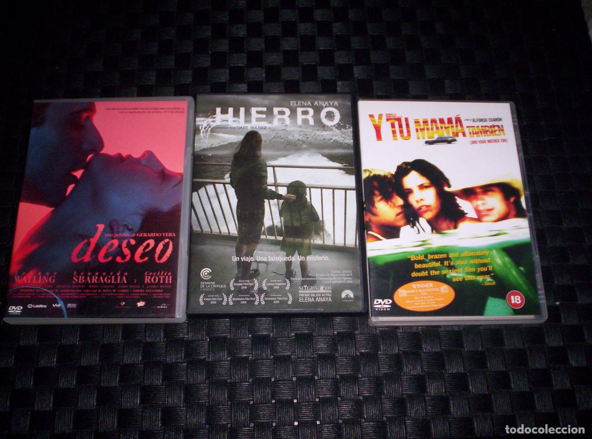 Cine: Pack 3 dvds cine Hispano ( Hierro, Y tu mama tambien, Deseo )