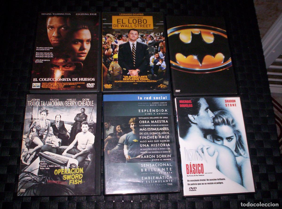 Cine: Lote 6 dvds Made in Hollywood ( Lobo wall street, red social, Instinto basico, Batman...)
