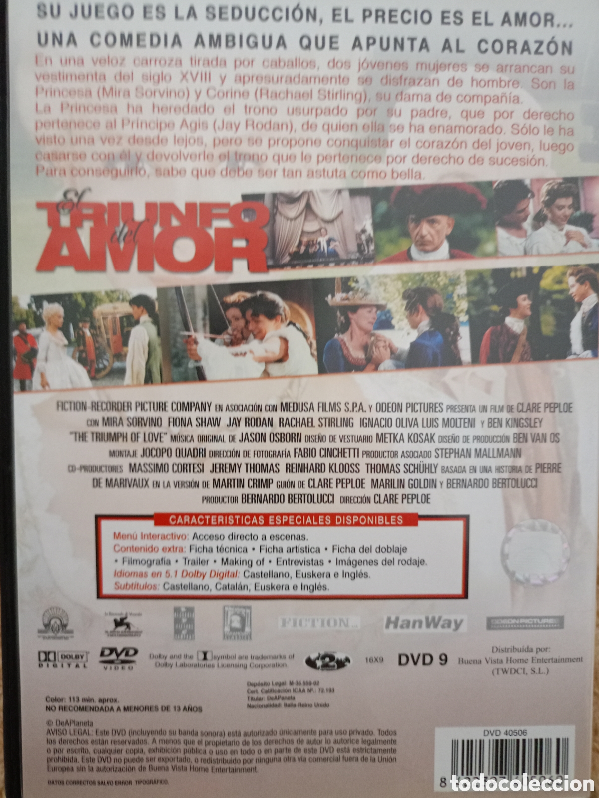 Cine: DVD el triunfo del amor - - Foto 2