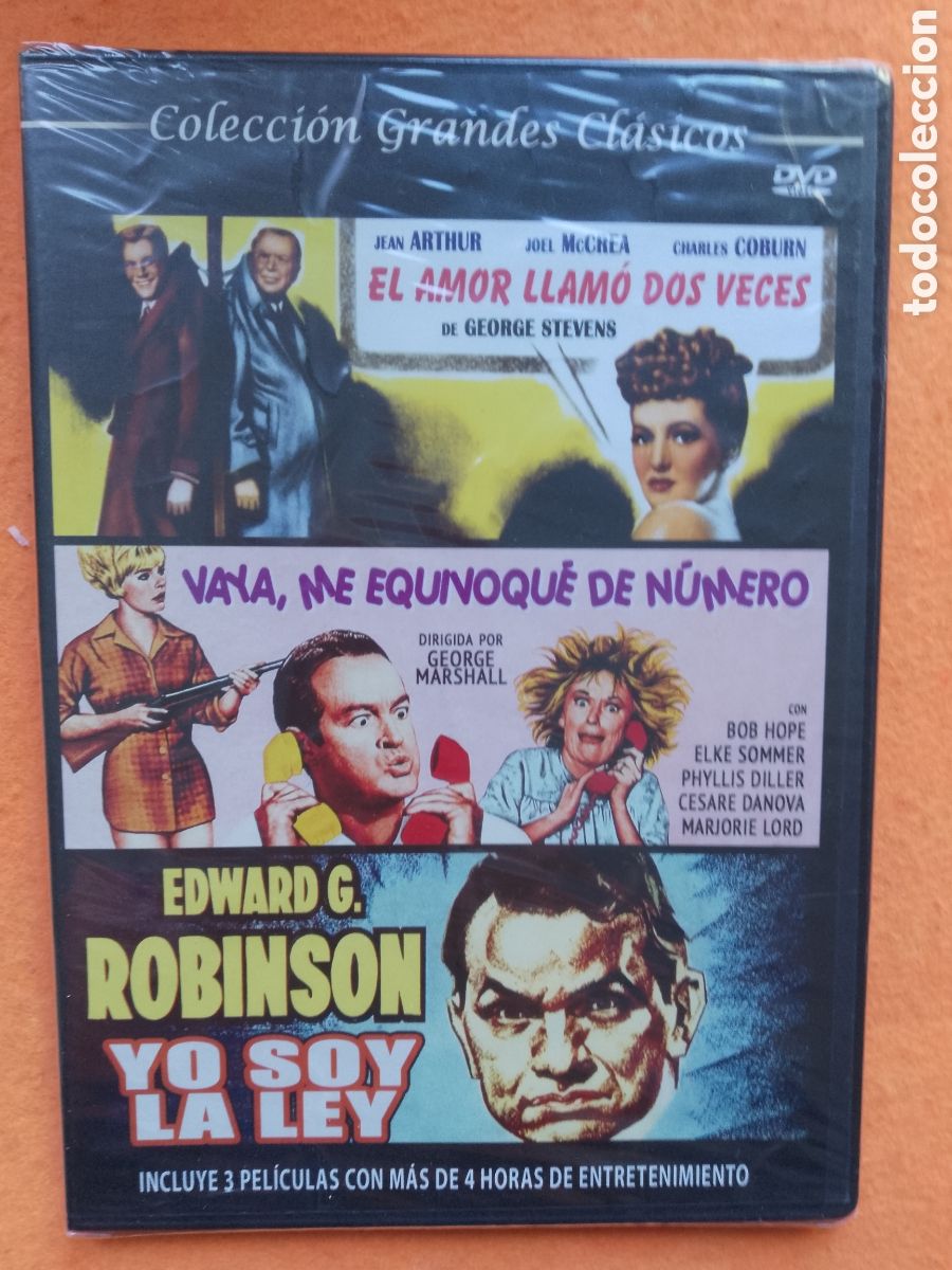 Cinema: COLECCION GRANDES CLASICOS DVD.EL AMOR LLAM&Oacute; DOS VECES.VAYA ME EQUIVOQU&Eacute; DE N&Uacute;MERO.YO SOY LA LEY.