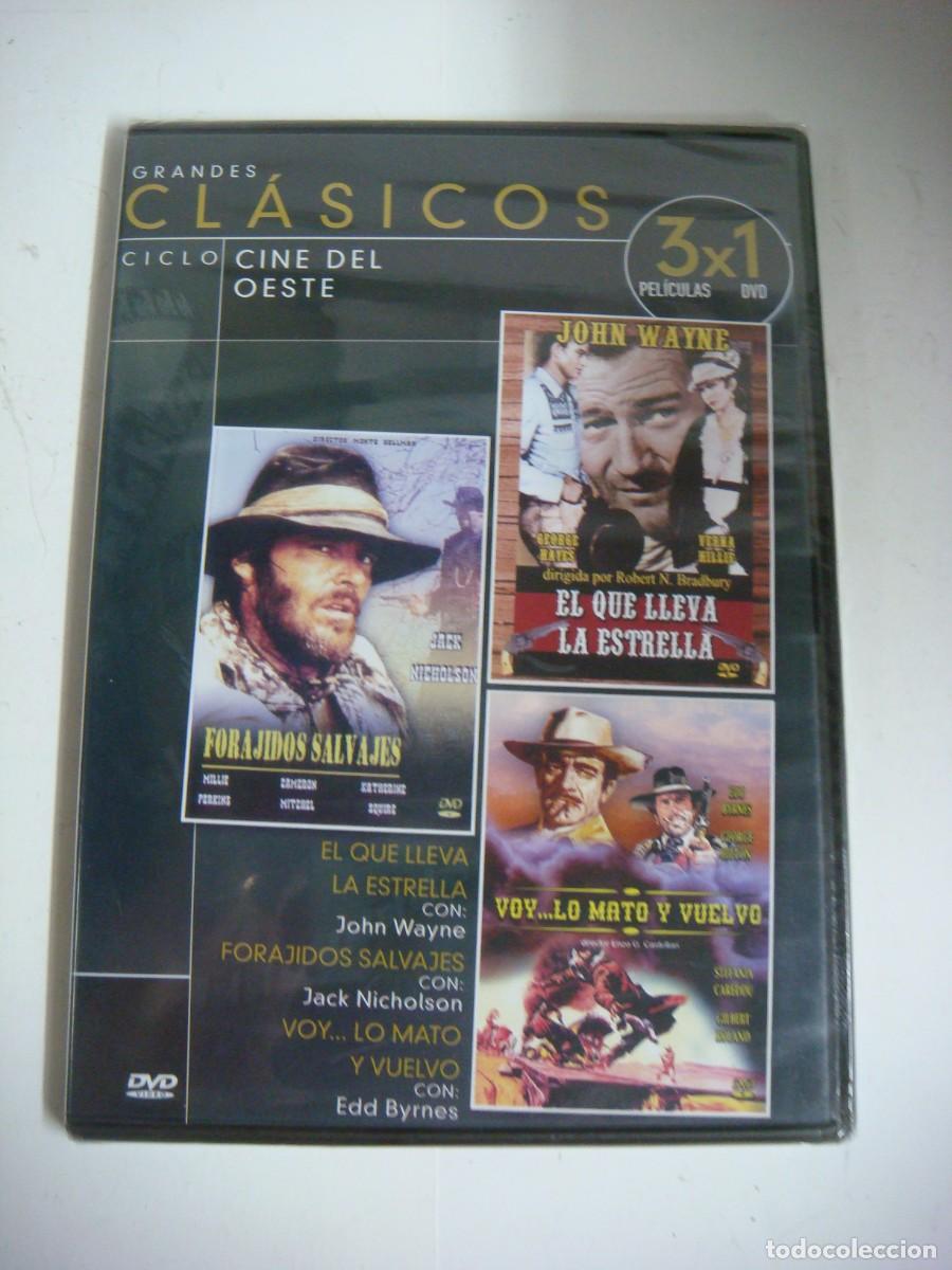 Cine: D.V,D.-3X1 FORAJIDOS SALVAJES.EL QUE LLEVA LA ESTRELLA Y VOY LO MATO Y VUELVO-(F)