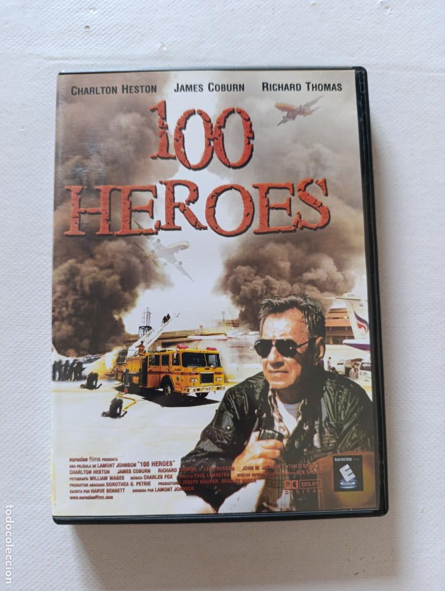 Cine: DVD 100 HEROES - CHARLTON HESTON, JAMES COBURN (5Y)