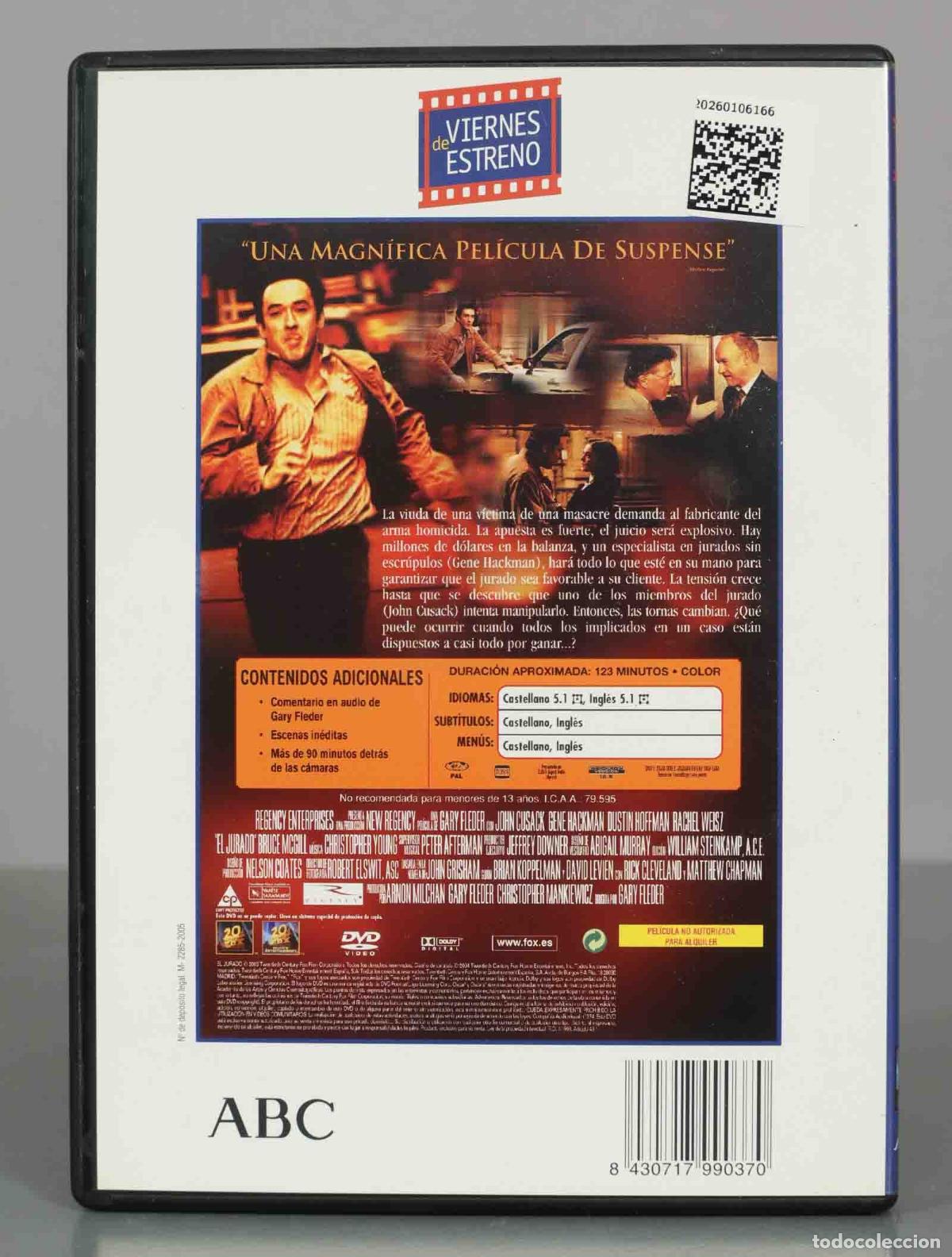 Cine: DVD. EL JURADO. CUSACK. - Foto 2