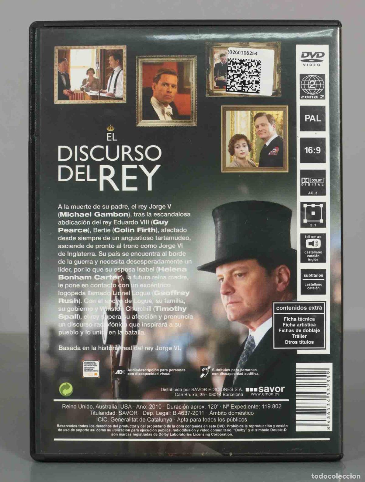 Cine: DVD. DISCURSO DEL REY. - Foto 2