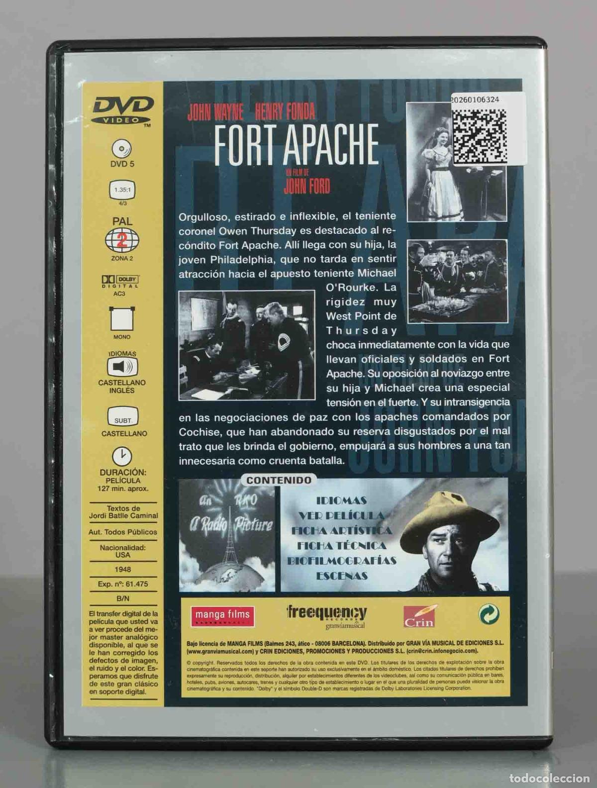 Cine: DVD. FORT APACHE. JOHN FORD. - Foto 2