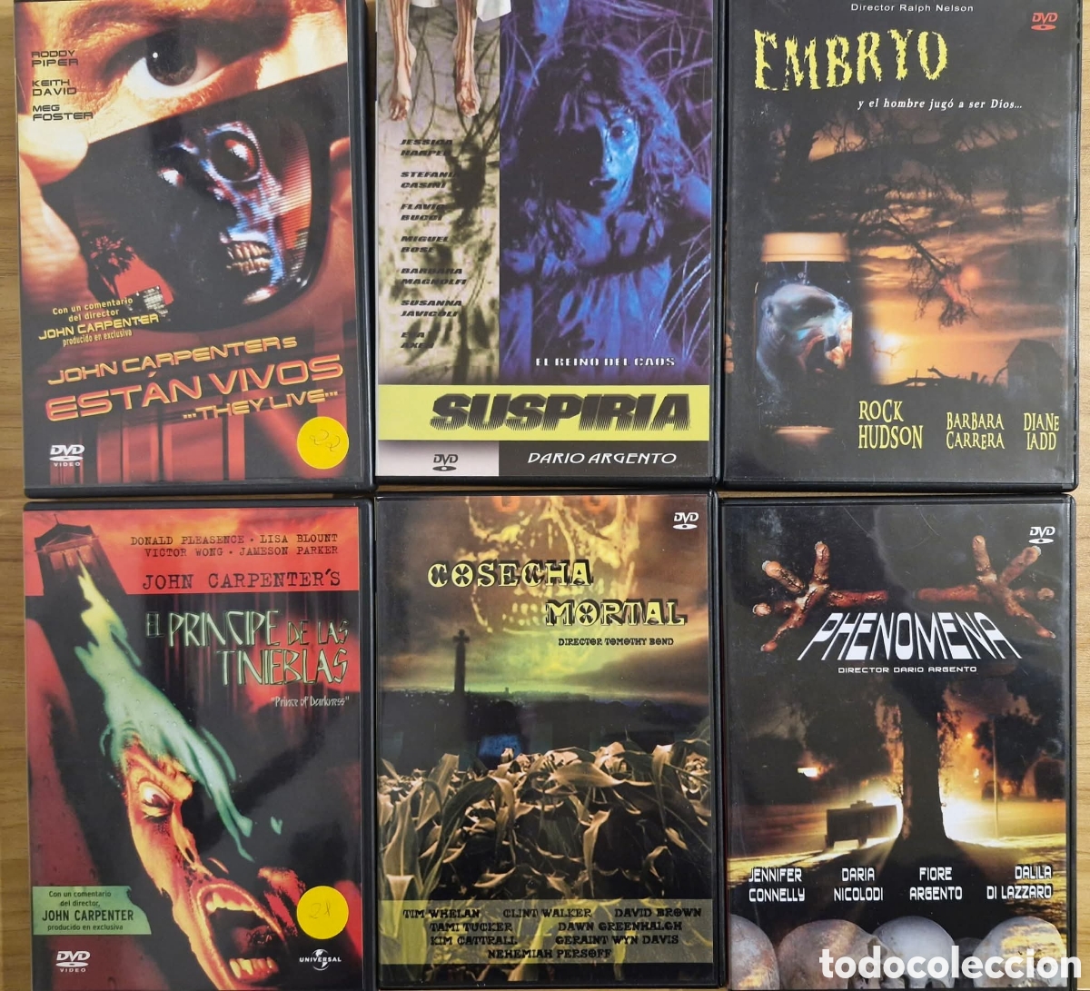 Cine: 6 DVDs Terror/Acci&oacute;n/Ciencia Ficci&oacute;n (Carpenter y m&aacute;s. Ver)