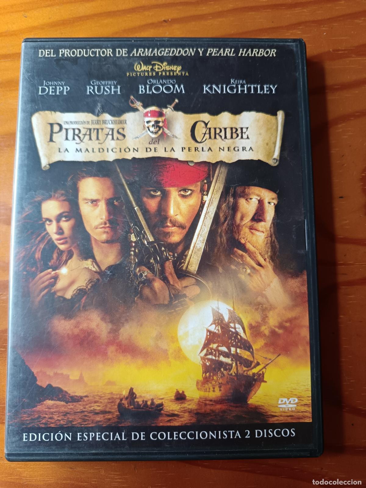 Cine: PIRATAS DEL CARIBE: La Maldici&oacute;n de la Perla Negra con Johnny Deep... DVD Edici&oacute;n Especial 2 Discos