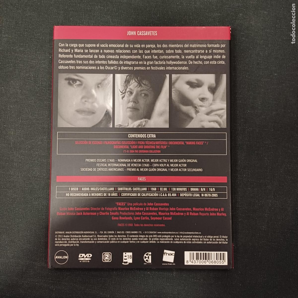 Cine: FACES/JOHN CASSAVETES/DVD. - Foto 3