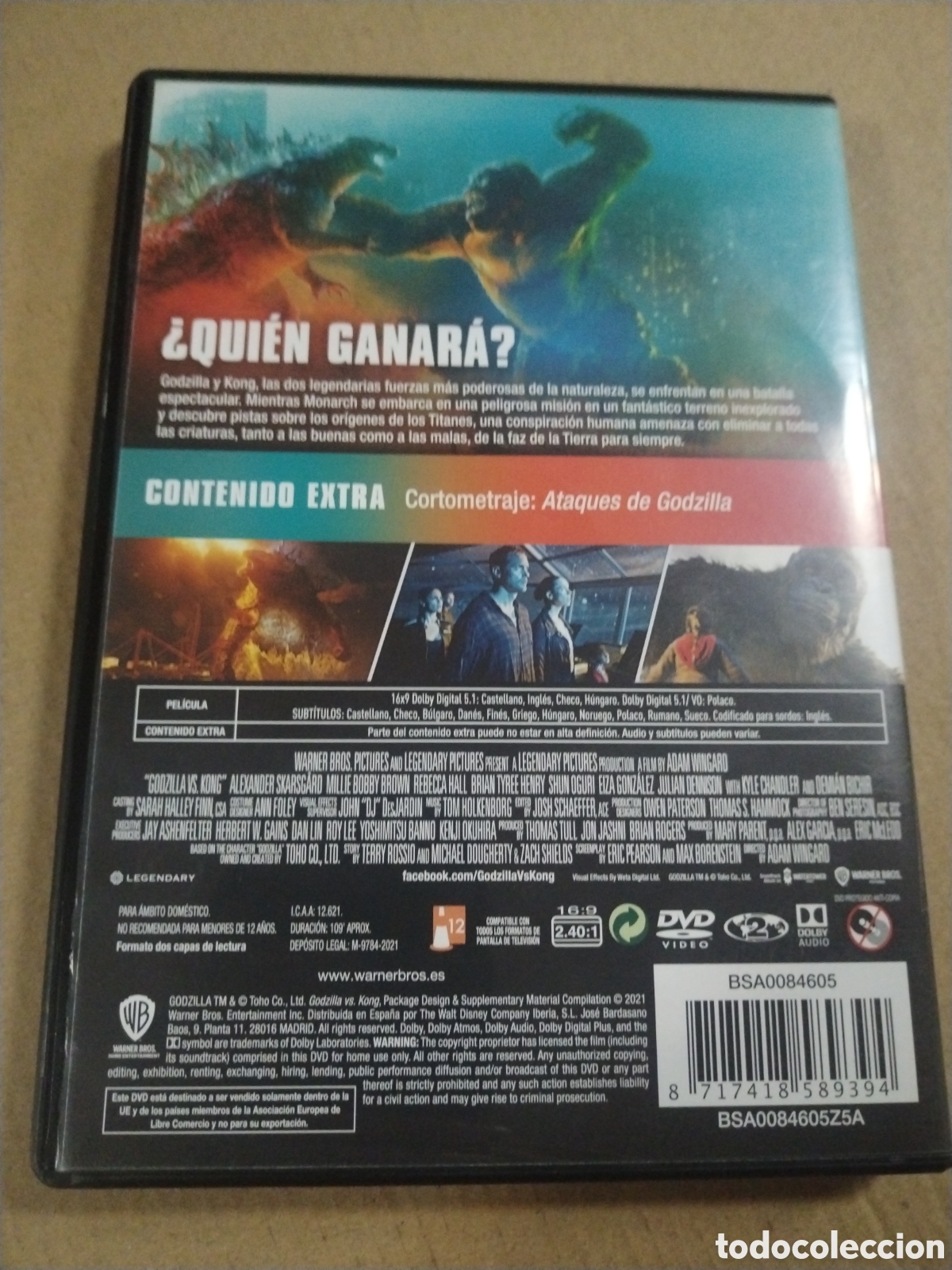 Cine: GODZILLA VS KONG. DVD. - Foto 2