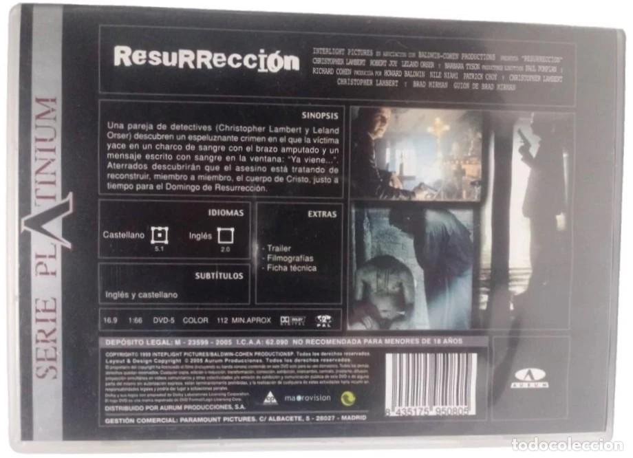 Cine: RESURRECCI&Oacute;N DVD Christopher Lambert - Foto 3