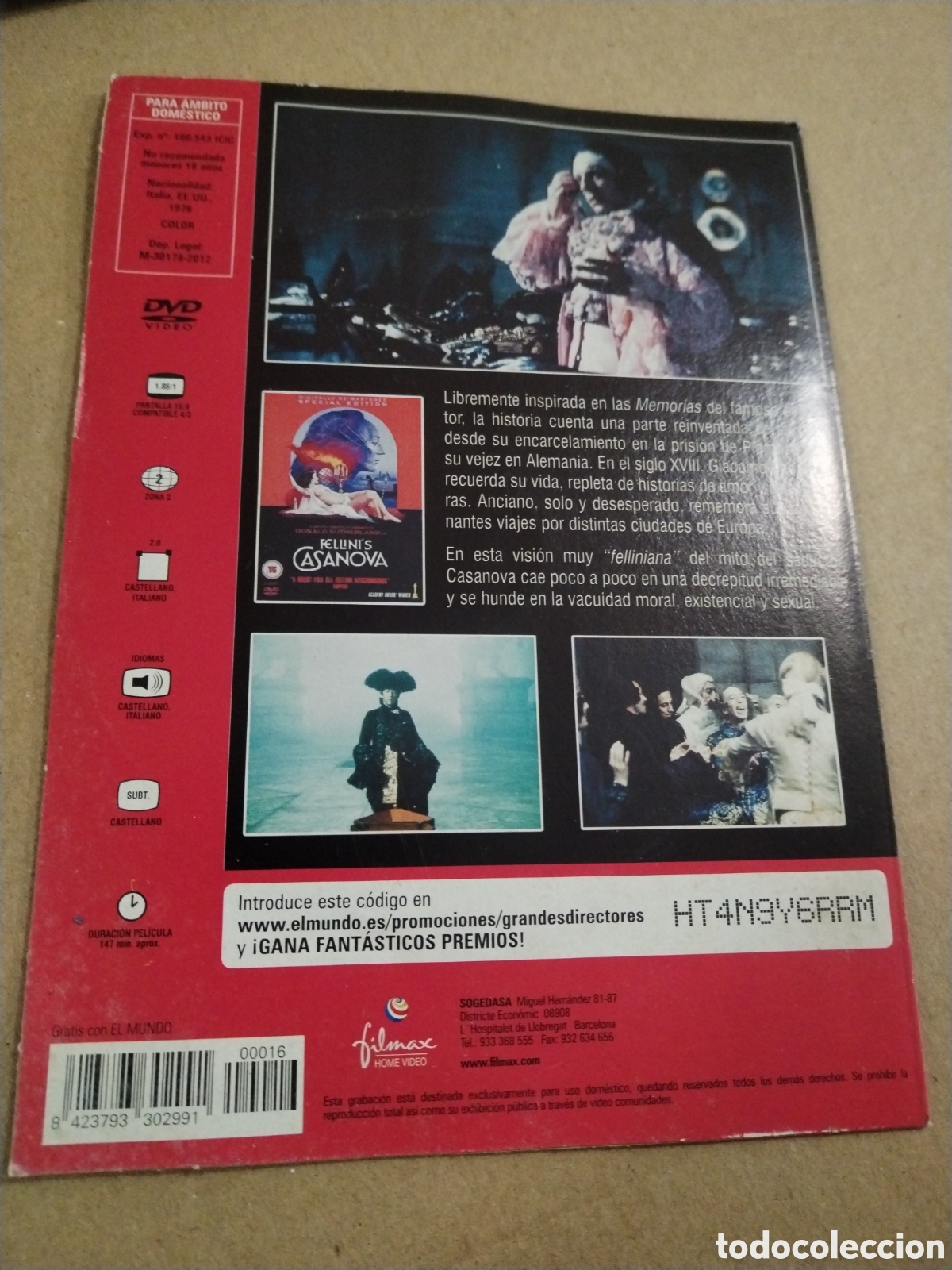 Cine: Casanova de Fellini. DVD. - Foto 2