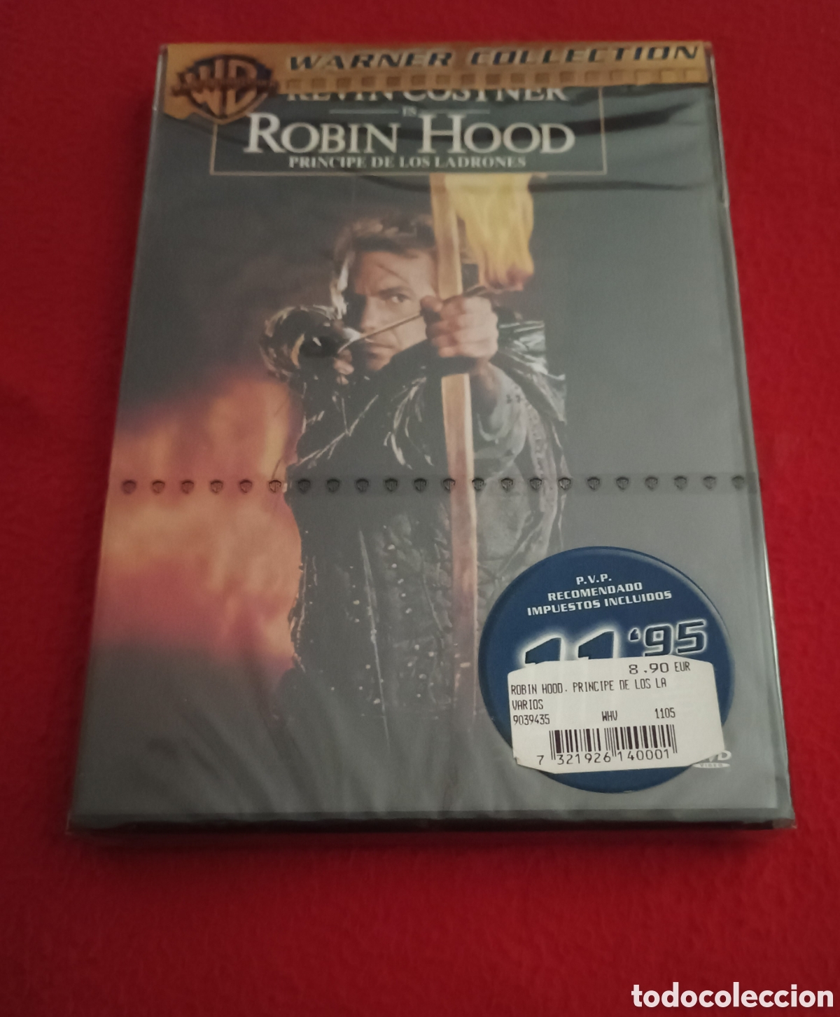 Cine: Dvd Robin hood pr&iacute;ncipe de los ladrones (precintado) - Kevin costner Morgan freeman Alan rickman