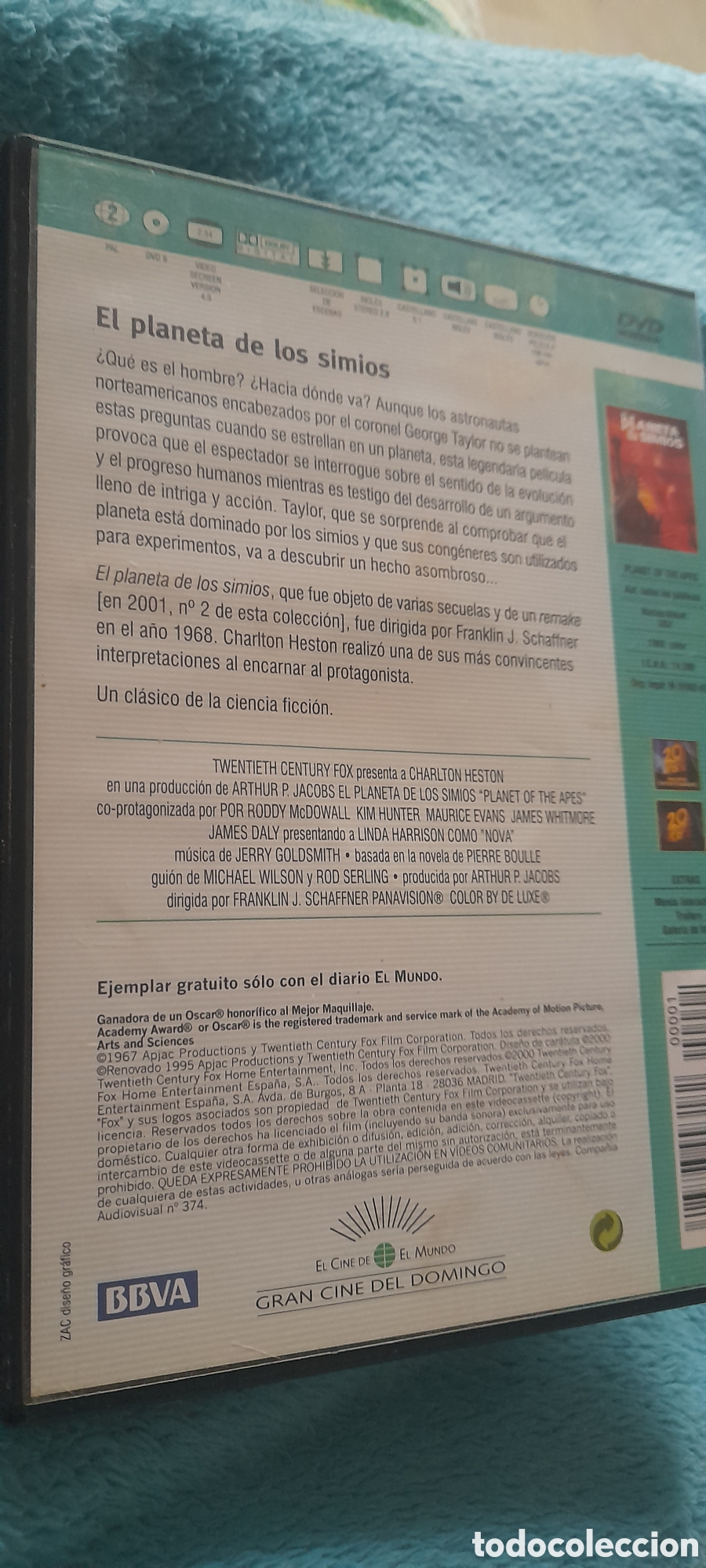 Cine: El planeta de los simios. DVD - Foto 2