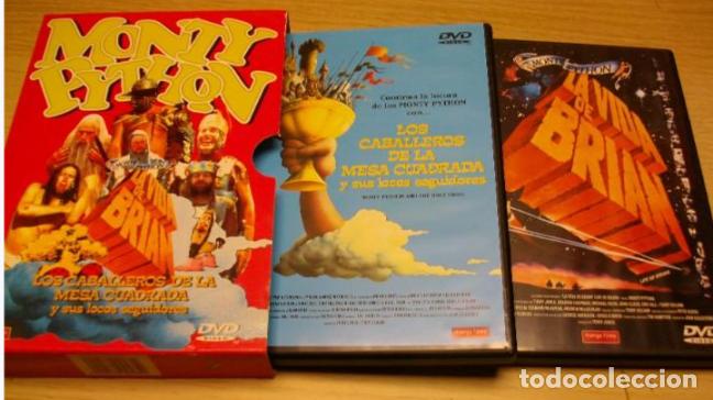 Cine: Lote Los Caballeros de la Mesa Cuadrada y La Vida de Brian Pack Monty Python en DVD COMO NUEVO - Foto 2