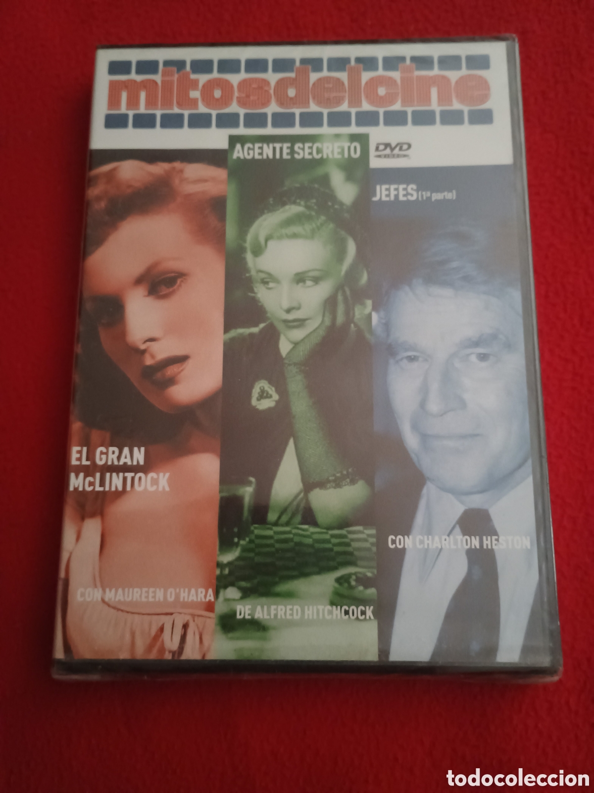 Cine: Dvd jefes + agente secreto + gran mclintock (precintado) - charlton Heston hitchcock Maureen o'hara