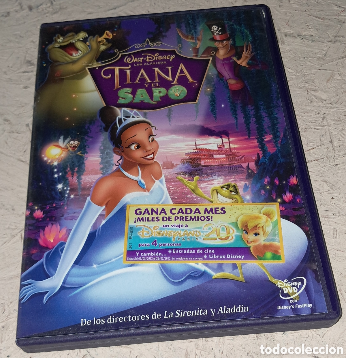 Cine: DVD de la pel&iacute;cula de animaci&oacute;n &rdquo;Tiana y el sapo&rdquo; de Walt Disney Studios.