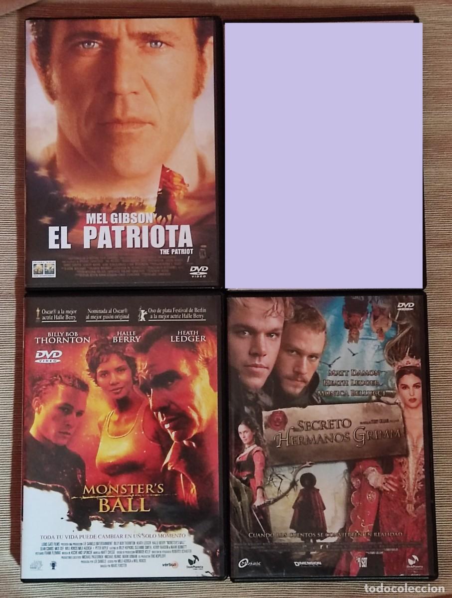 Kino: Pack DVD Heath Ledger: El patriota, secreto hermanos Grimm, monsters ball