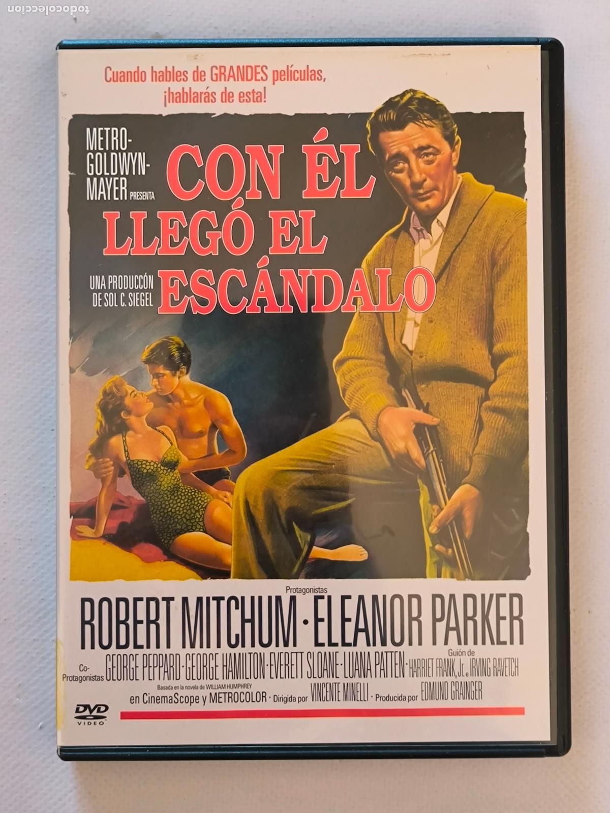 Cine: DVD CON EL LLEGO EL ESCANDALO - ROBERT MITCHUM (217w)