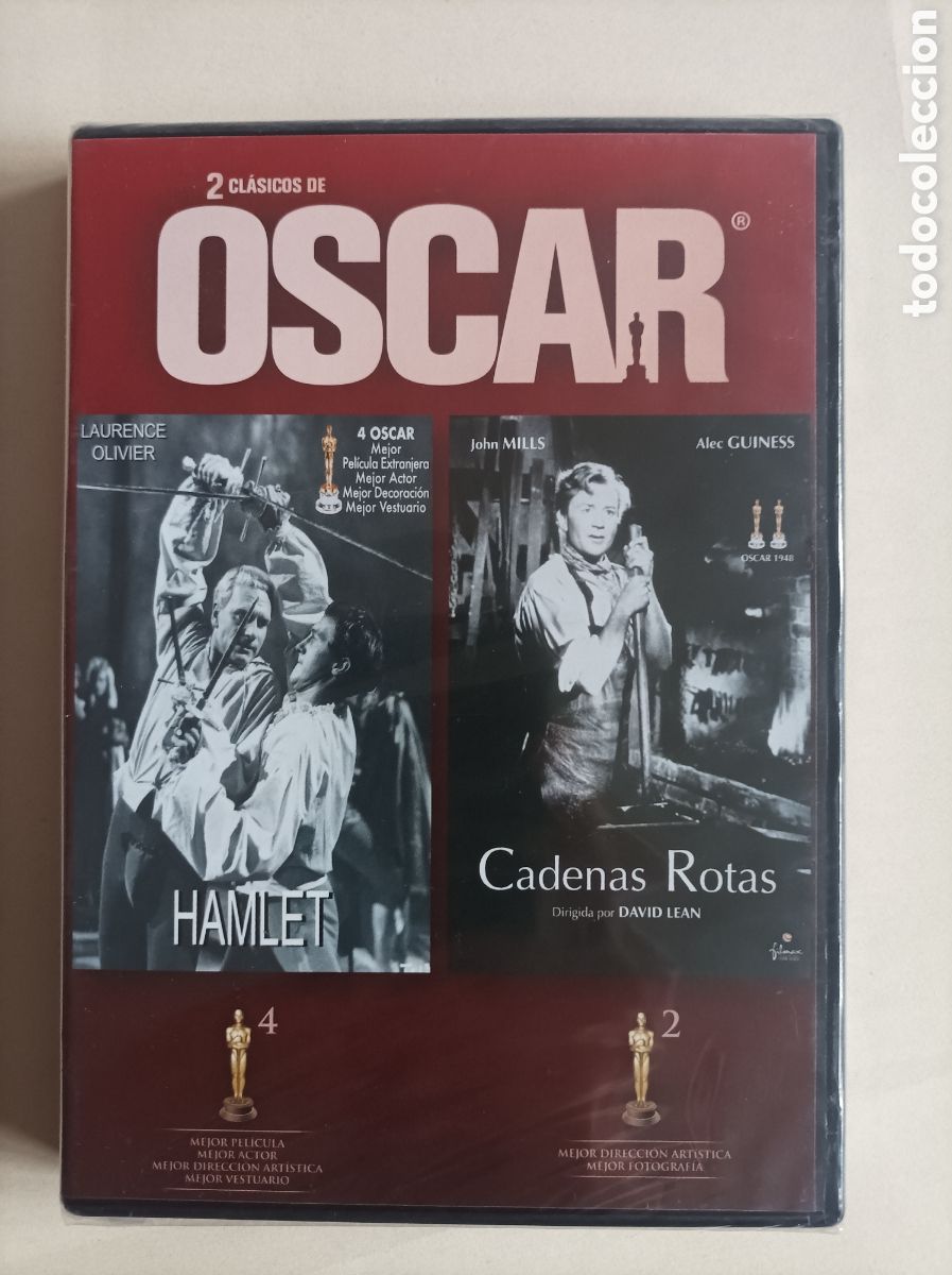 Cinema: Hamlet. Cadenas rotas. 2 cl&aacute;sicos de oscar. DVD. Nuevo. Precintado
