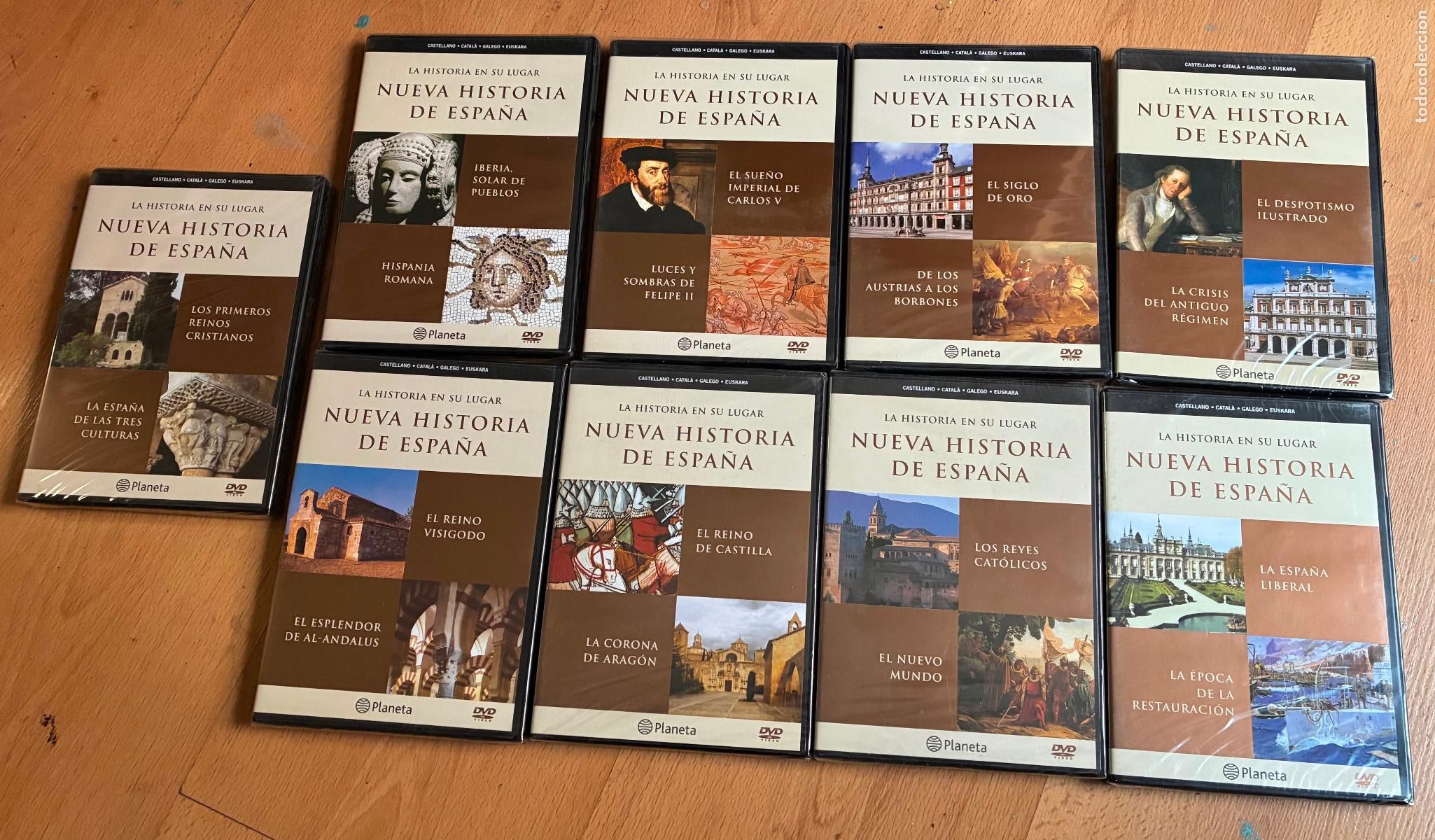 Cine: LA HISTORIA EN SU LUGAR NUEVA HISTORIA DE ESPA&Ntilde;A, 9 DVDs Planeta