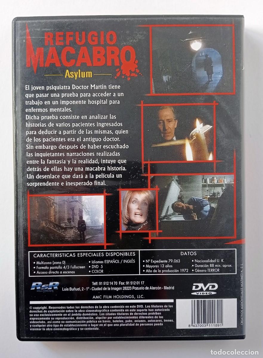 Cine: PELICULA DVD REFUGIO MACABRO (ASYLUM) - PETER CUSHING - Foto 2