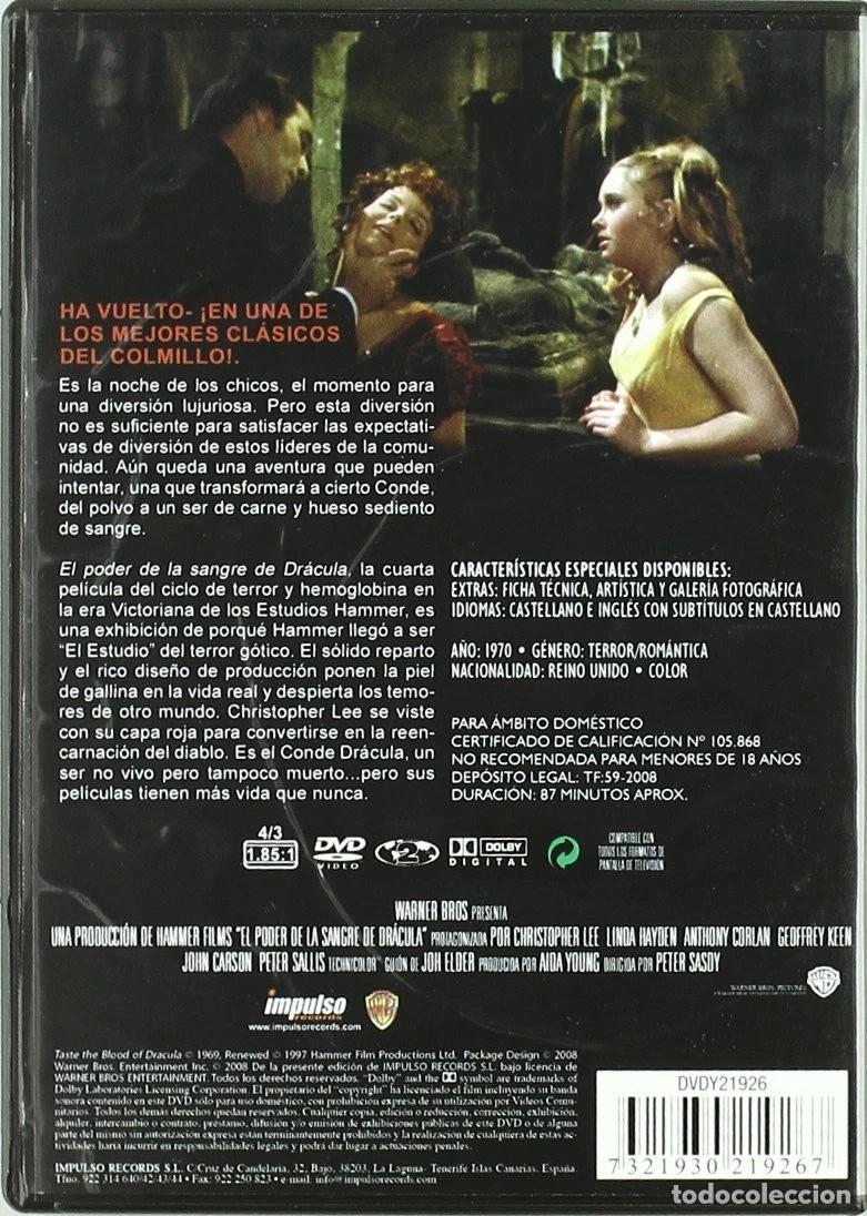 Cine: El poder de la sangre de Dr&aacute;cula [DVD] - Foto 2
