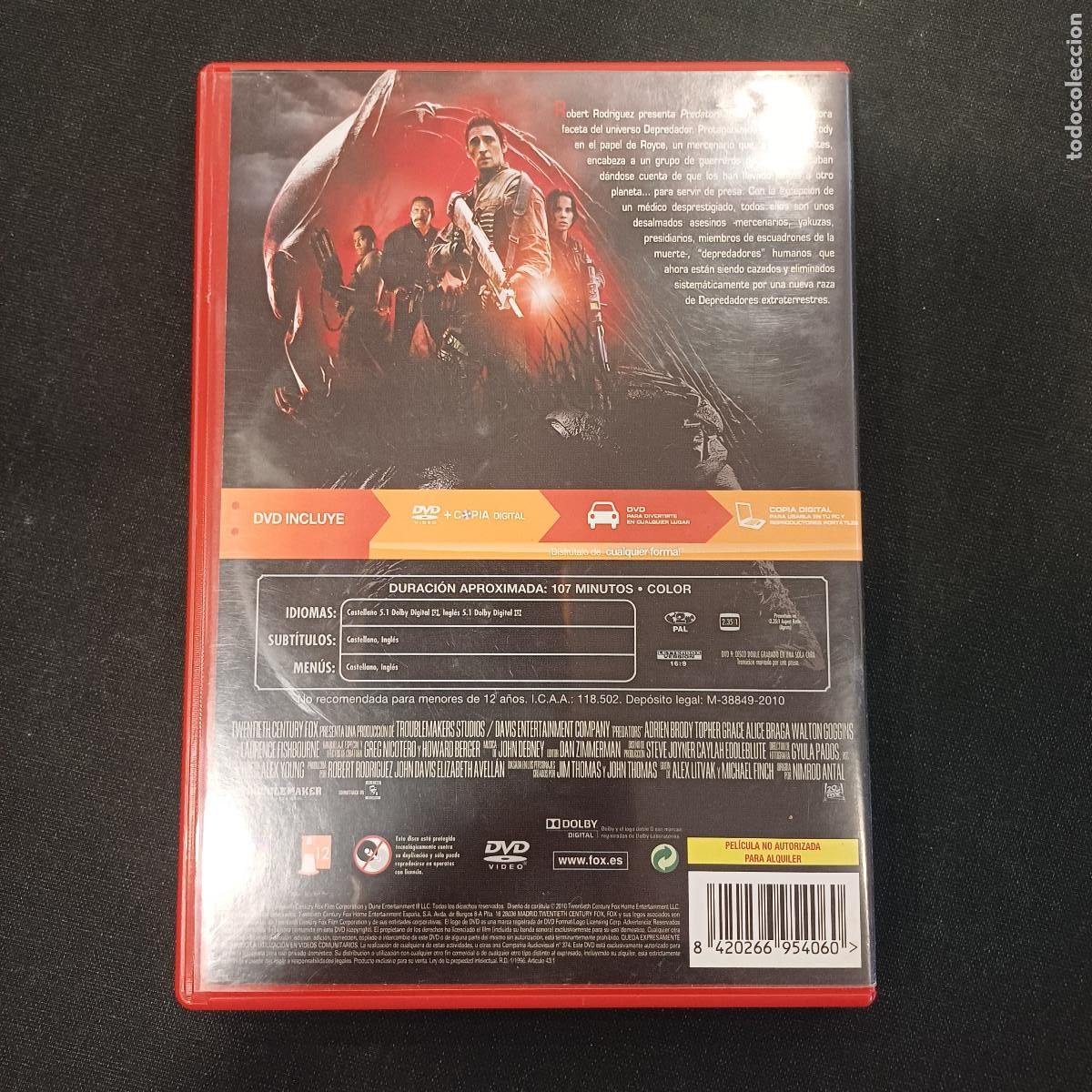 Cine: PREDATORS/ROBERT RODRIGUEZ/DVD. - Foto 3