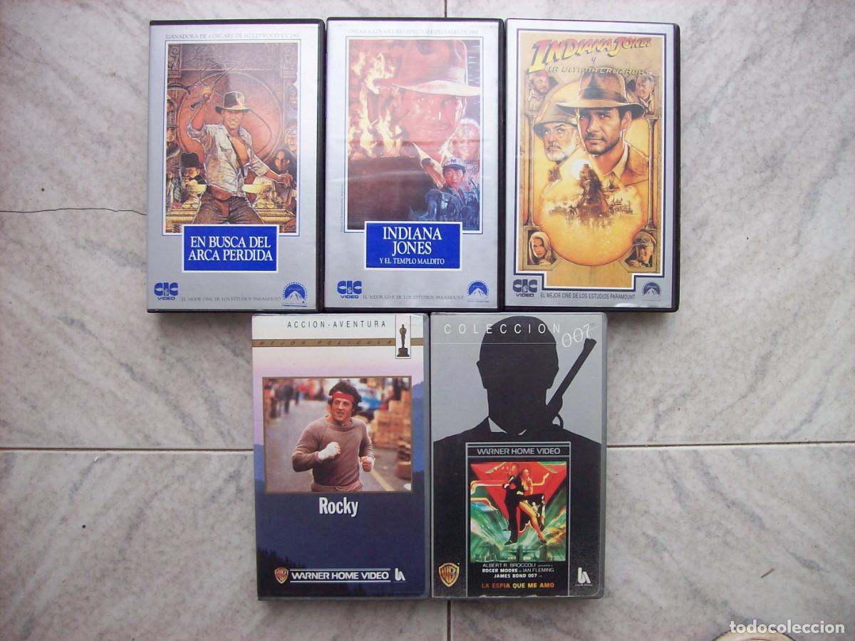 Cine: LOTE 5 TITULOS VHS INDIANA JONES EN BUSCA DEL ARCA PERDIDA ROCKY