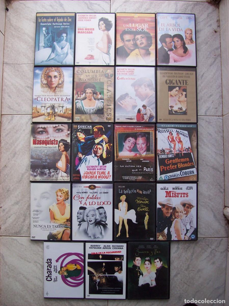 Kino: LOTE 19 TITULOS DVD CLEOPATRA ELIZABERTH TAYLOR MARILYN MONROE