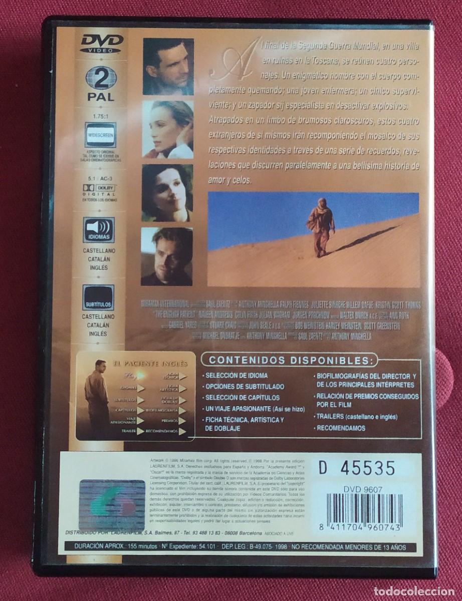 Cine: dvd El paciente ingl&eacute;s. - Foto 2