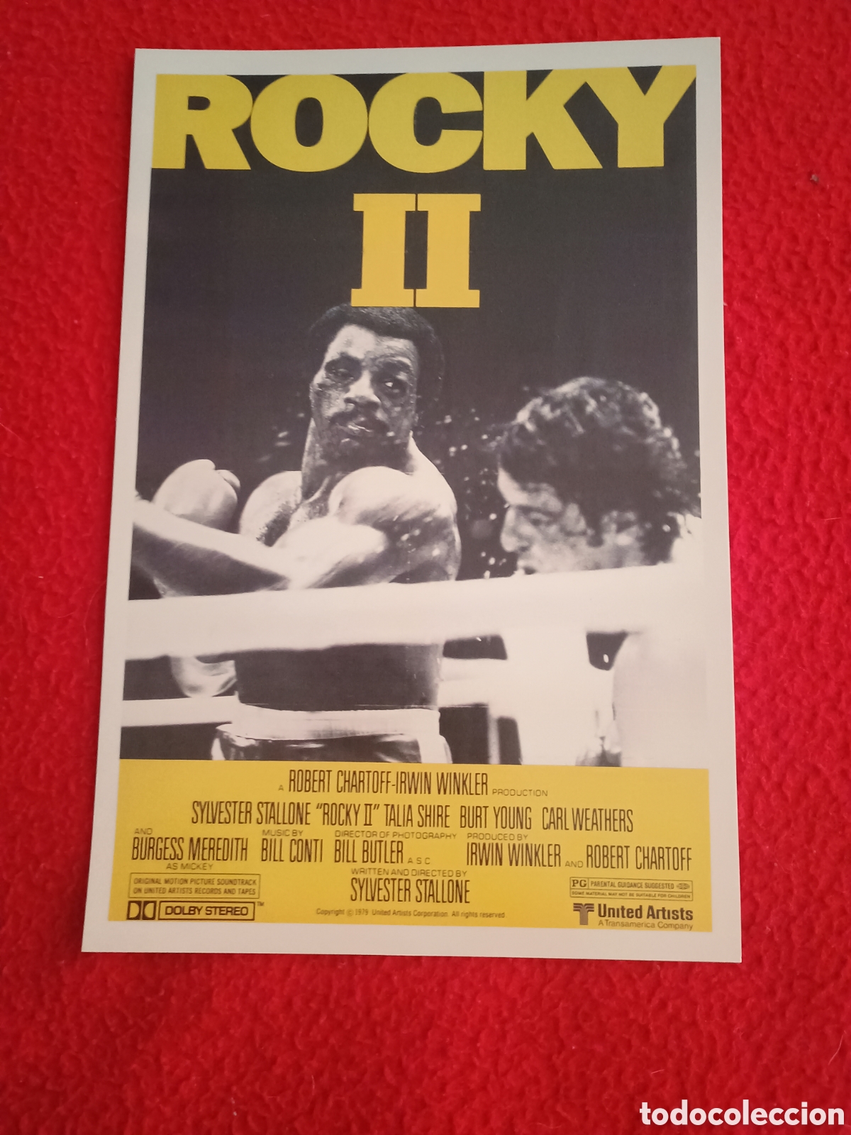 Cine: Folleto - Rocky II sylvester stallone carl weathers