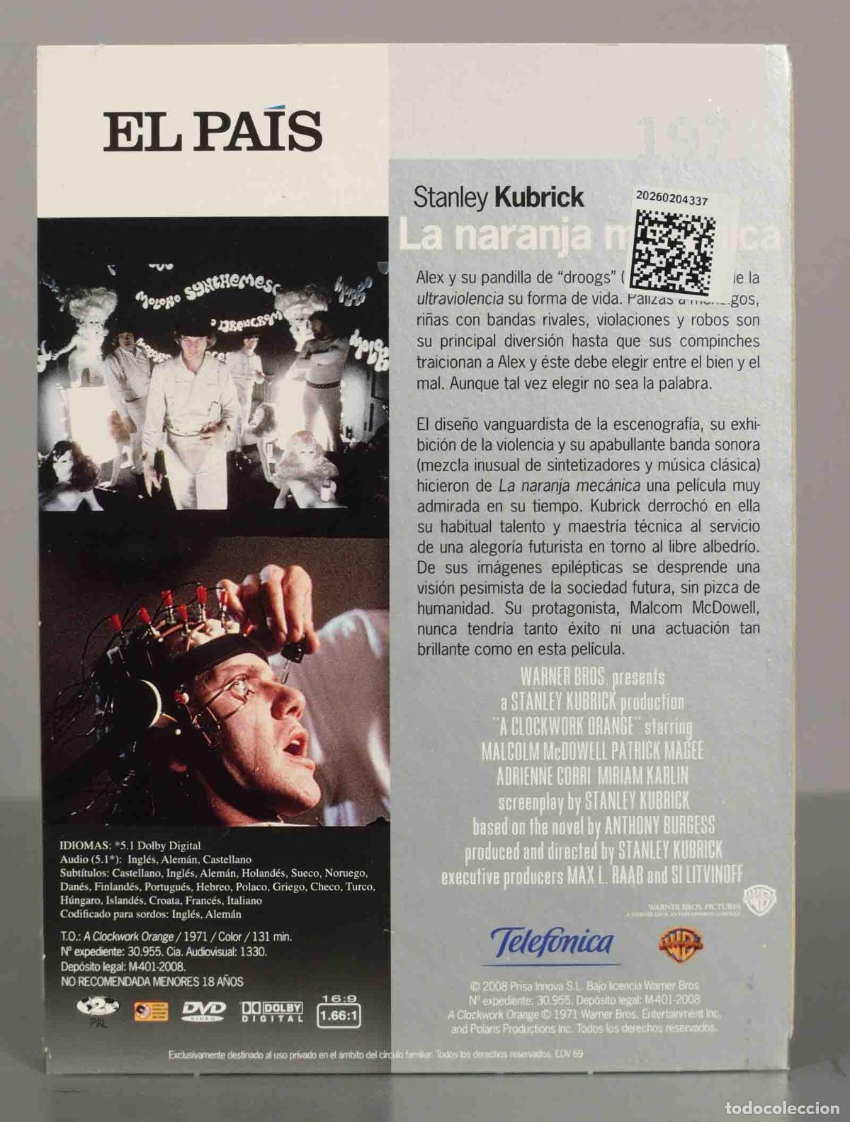 Cine: DVD. LA NARANJA MECANICA. - Foto 2